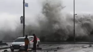 After causing minor damage in South Korea, a tropical storm weakens, and attention shifts to a Scout performance.