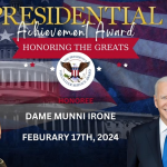 Munni Irone Presidential Award