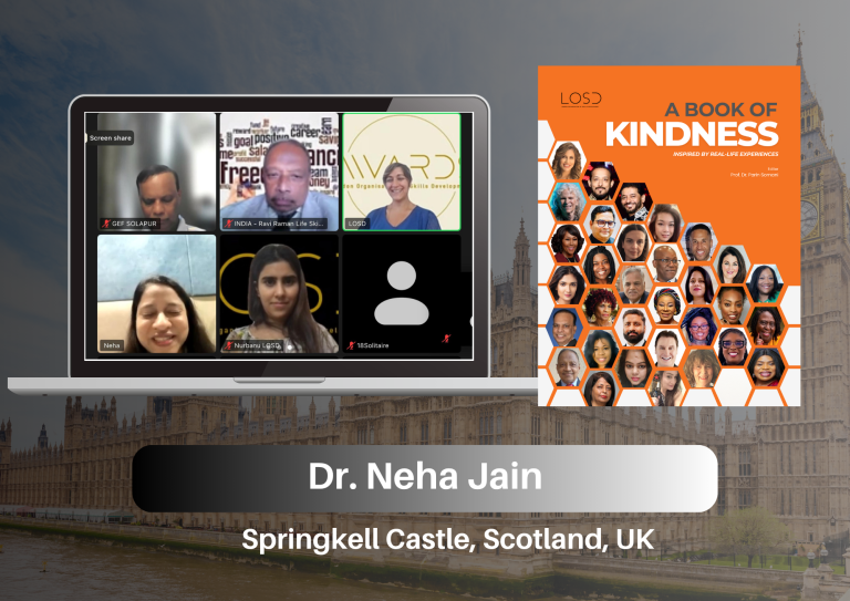 Dr. Neha Jain Wins LOSD Excellence Award 2025, Honored in A Book of Kindness Global Launch at Scotland