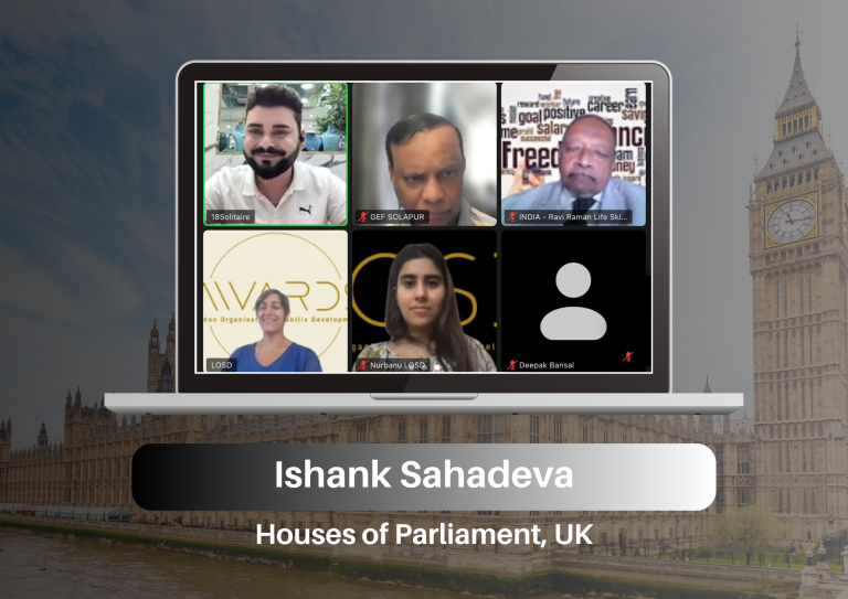 Ishank Sahadeva Wins LOSD Excellence Awards 2025 at UK’s House of Parliament