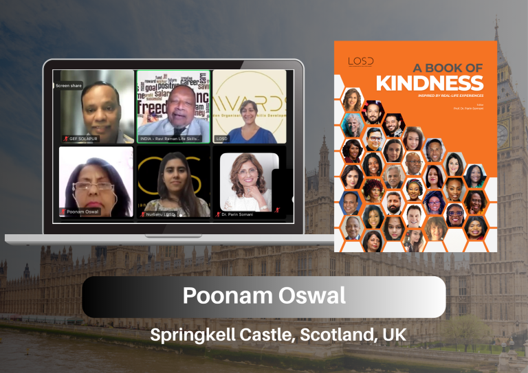 Poonam Oswal Honored in A Book of Kindness at Prestigious Global Event in Scotland