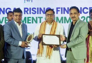 Union Minister of State for Education Sukanta Mazumdar during the Bengal Rising: Finance and Investment Summit 2026 programme